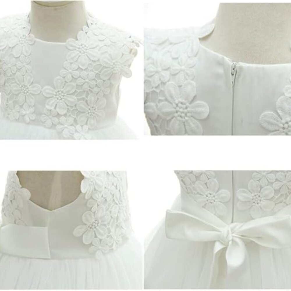 Baby Girls Dress Christening Baptism Party Formal Dresses（3M~6M) - Picture 6 of 9
